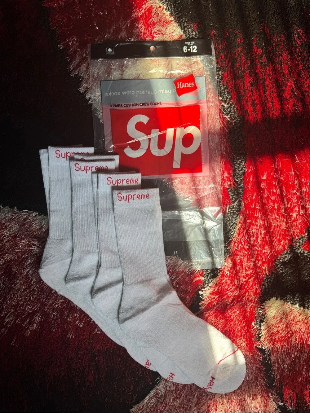 White supreme Socks